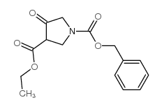 Ethyl N-Cbz-4-oxopyrrolidine-3-carboxylate - Chemical structure and product image