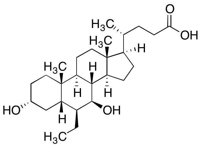 7-epi-6 beta-Ethyl Ursodeoxycholic Acid - Chemical structure and product image
