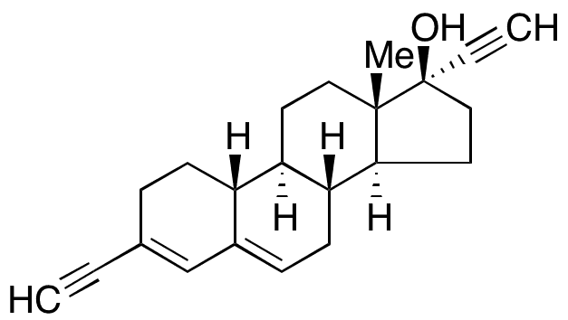 (17 alpha)-3-Ethynyl-19-norpregna-3,5-dien-20-yn-17-ol - Chemical structure and product image