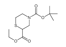 Ethyl n-boc-2-thiomorpholinecarboxylate - Chemical structure and product image