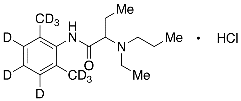 Etidocaine-d9 Hydrochloride - Chemical structure and product image