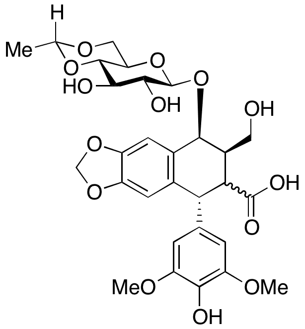 Etoposide Hydroxy Acid (Mixture of Diastereomers) - Chemical structure and product image