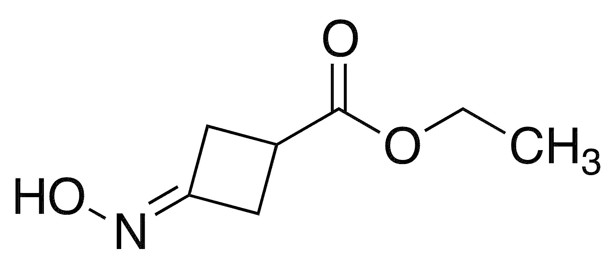 Ethyl 3-(hydroxyimino)cyclobutane-1-carboxylate - Chemical structure and product image