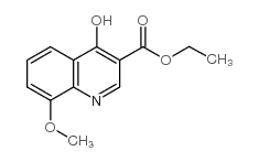 Ethyl 4-hydroxy-8-methoxyquinoline-3-carboxylate - Chemical structure and product image