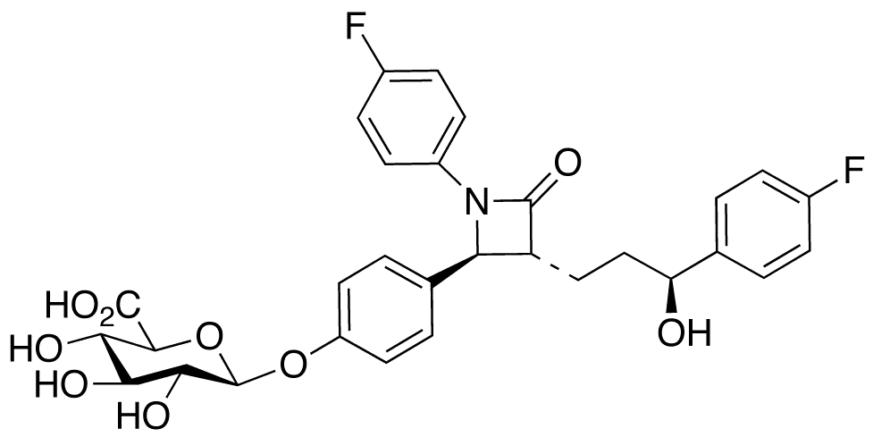 Ezetimibe Phenoxy beta-D-Glucuronide - Chemical structure and product image