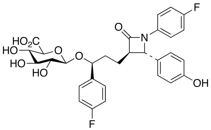 Ezetimibe Hydroxy beta-D-Glucuronide - Chemical structure and product image