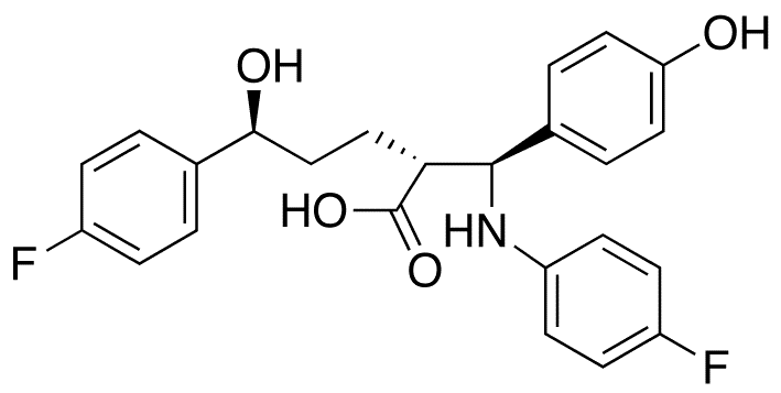 Ezetimibe Azetidinone Ring-opened Sodium Salt Impurity (Technical Grade, >75%) - Chemical structure and product image