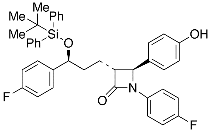 Ezetimibe Hydroxy tert-Butyldiphenylsilyl Ether - Chemical structure and product image