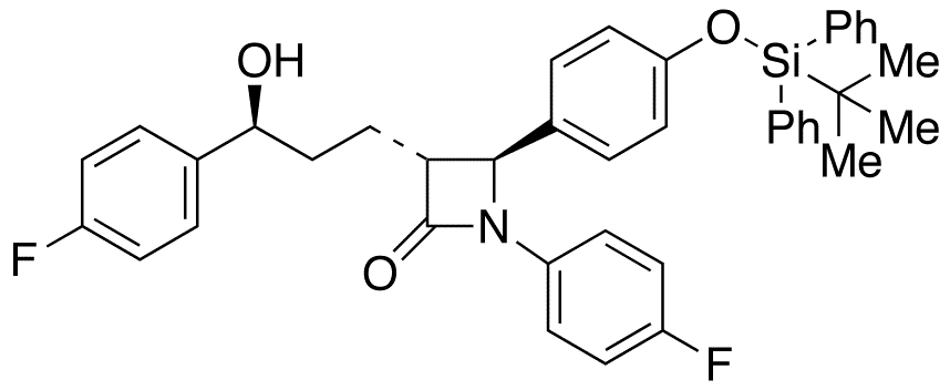 Ezetimibe Phenoxy tert-Butyldiphenylsilyl Ether - Chemical structure and product image