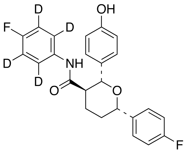 Ezetimibe Tetrahydropyran-d4 Impurity - Chemical structure and product image