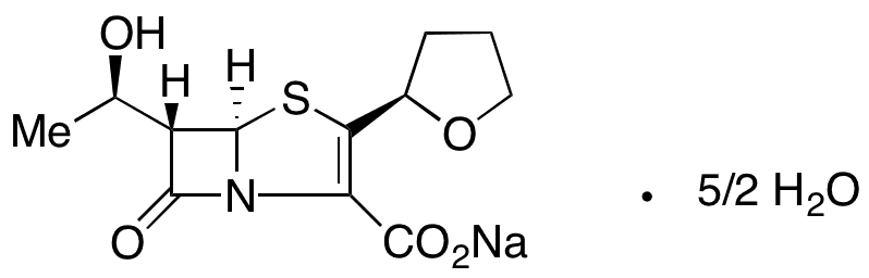 Faropenem Sodium Salt Hemipentahydrate - Chemical structure and product image