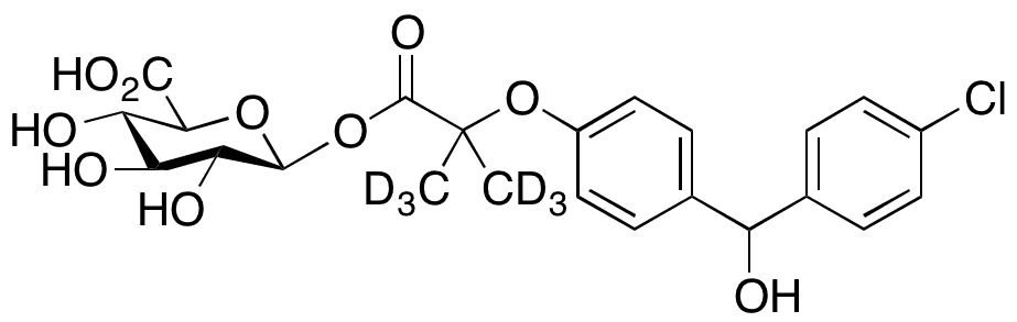 Fenirofibrate-d6 Acyl-beta-D-glucuronide (Mixture of Diastereomers) - Chemical structure and product image