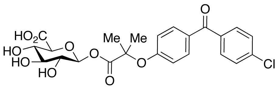 Fenofibric Acid Acyl-beta-D-glucuronide (~90%) - Chemical structure and product image