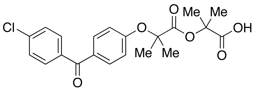 Fenofibric Acid 1-Carboxyl-1-methylethyl Ester - Chemical structure and product image