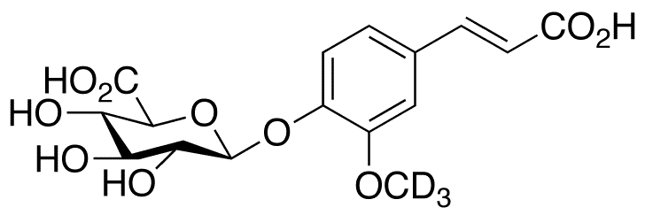 Ferulic Acid-d3 4-O-beta-D-Glucuronide - Chemical structure and product image