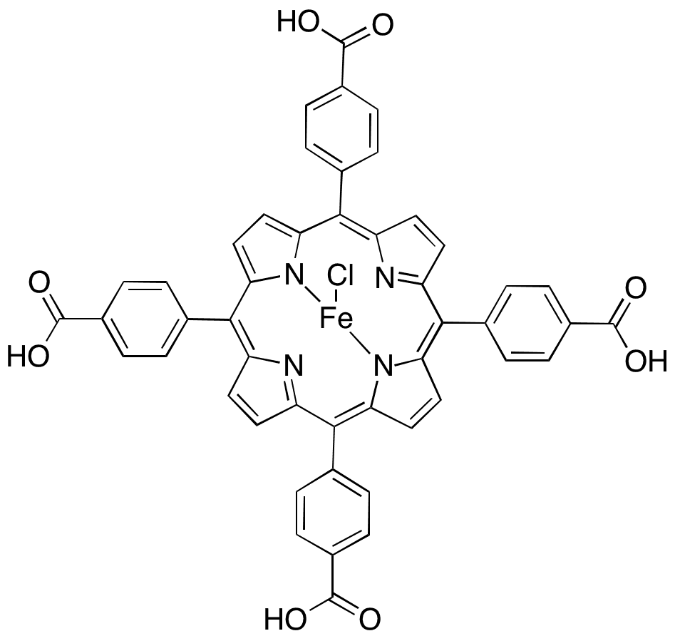 Fe(III) meso-Tetra(4-carboxyphenyl)porphine Chloride - Chemical structure and product image