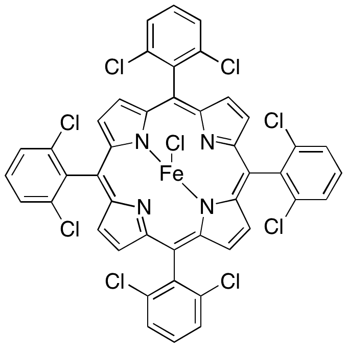 Fe(III) meso-Tetra (o-Dichlorophenyl) Porphine Chloride - Chemical structure and product image