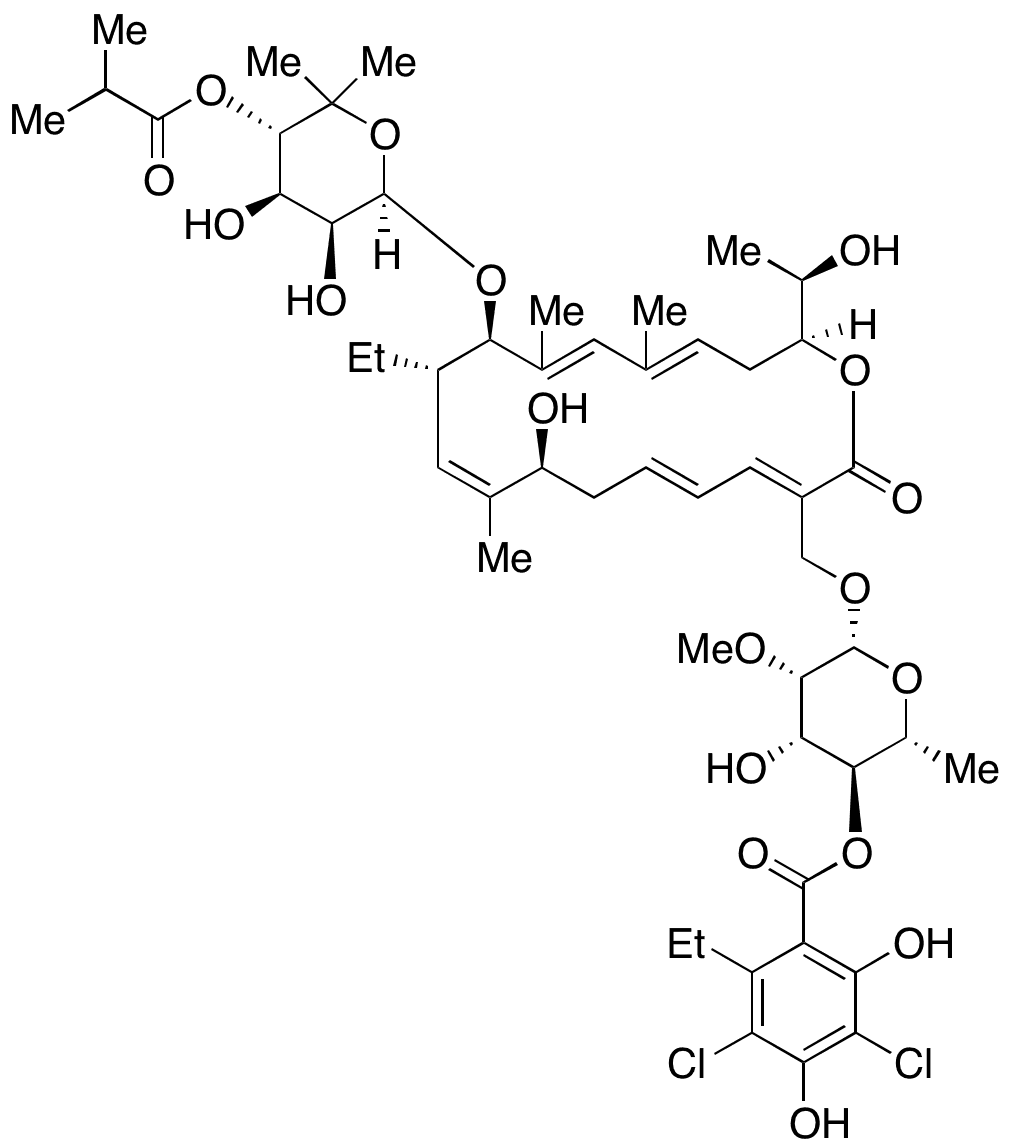 Fidaxomicin - Chemical structure and product image