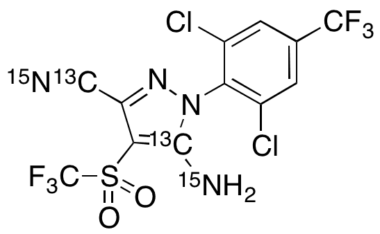 Fipronil Sulfone-13C2,15N2 - Chemical structure and product image