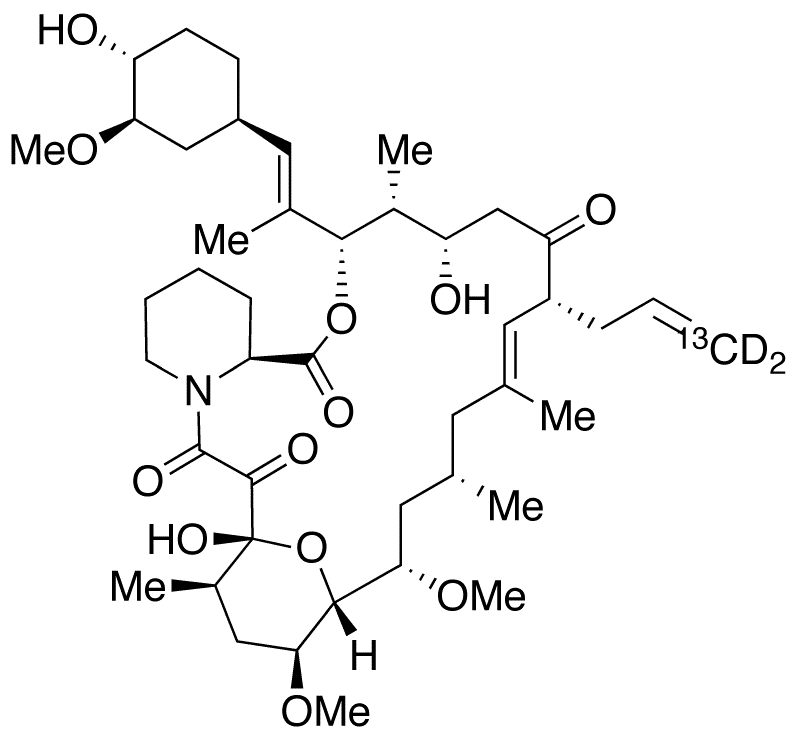 FK-506-13C,D2 (Major) (Tacrolimus)(>85%) - Chemical structure and product image