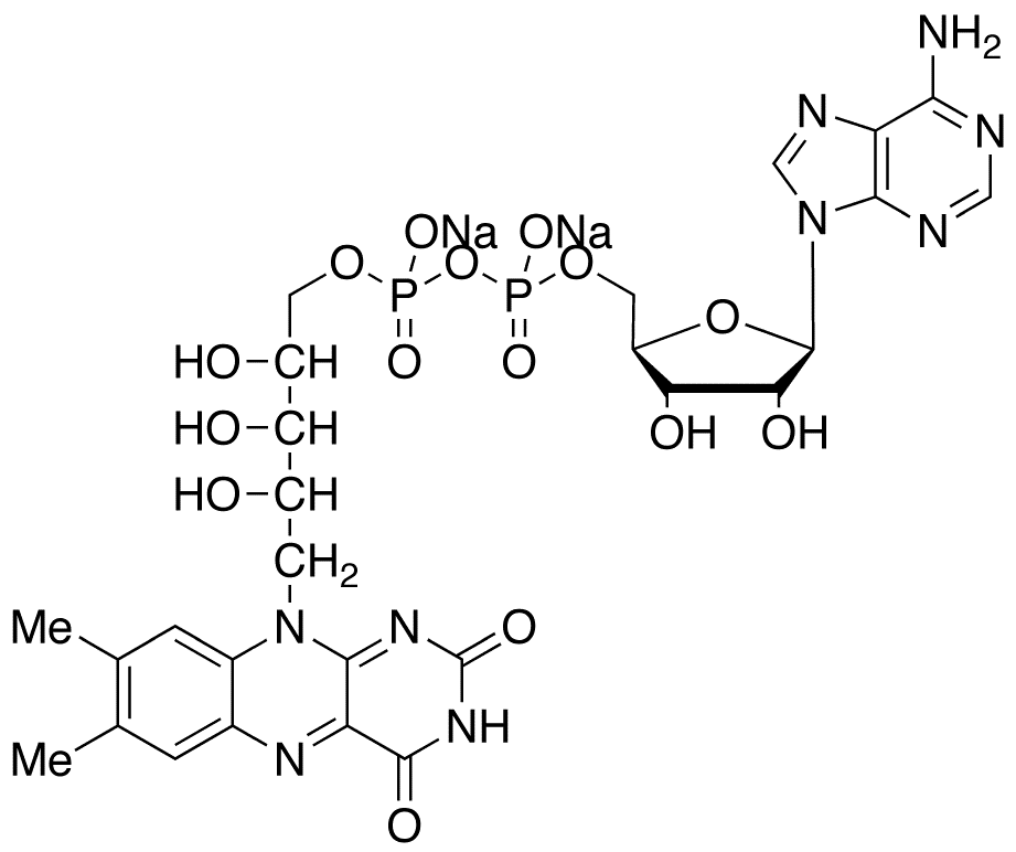 Flavine Adenine Dinucleotide Disodium Salt - Chemical structure and product image
