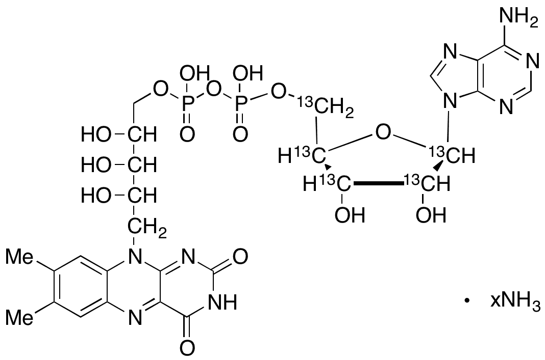 Flavine Adenine Dinucleotide-13C5 Ammonium Salt - Chemical structure and product image