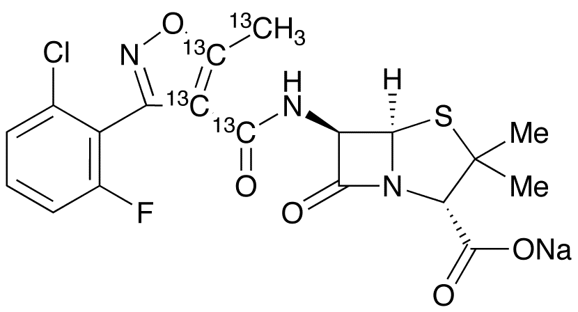 Flucloxacillin-13C4 Sodium - Chemical structure and product image