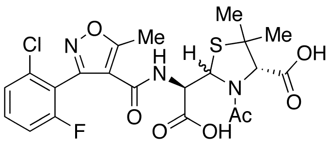 (5R)-Flucloxacillin N4-Acetyl Penilloic Acid - Chemical structure and product image