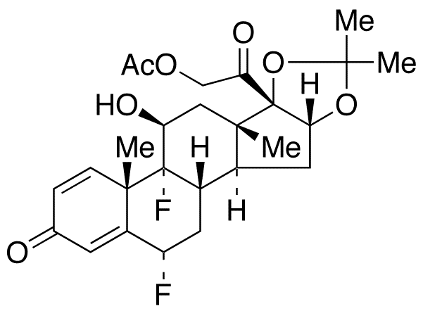 Fluocinolone Acetonide Acetate - Chemical structure and product image
