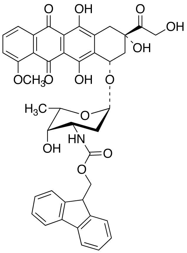 N-(9-Fluorenylmethoxycarbonyl) Doxorubicin - Chemical structure and product image