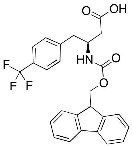 (beta S)-beta-[[(9H-Fluoren-9-ylmethoxy)carbonyl]amino]-2-(trifluoromethyl)benzenebutanoic Acid - Chemical structure and product image