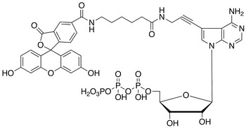 Fluorescein Alkynylamino-ATP - Chemical structure and product image
