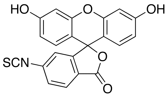 Fluorescein 6-Isothiocyanate, Isomer 2, 95% - Chemical structure and product image