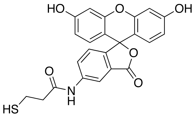 2-[(5-Fluoresceinyl)aminocarbonyl]ethyl Mercaptan - Chemical structure and product image