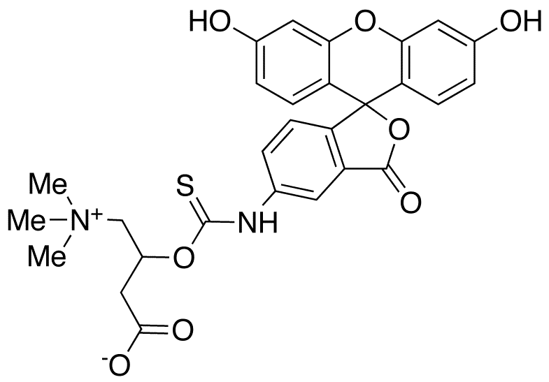 N-(5-Fluoresceinyl)-L-carnitine-O-thiocarbamate Chloride - Chemical structure and product image