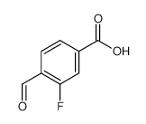 3-Fluoro-4-formylbenzoic acid - Chemical structure and product image