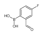 4-Fluoro-2-formylphenylboronic acid - Chemical structure and product image