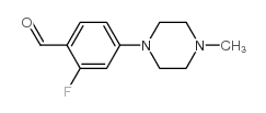 2-Fluoro-4-(4-methylpiperazin-1-yl)benzaldehyde - Chemical structure and product image