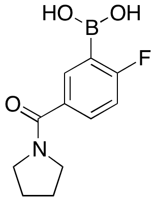 2-Fluoro-5-(pyrrolidine-1-carbonyl)phenylboronic Acid - Chemical structure and product image