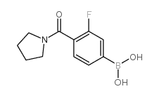3-Fluoro-4-(pyrrolidine-1-carbonyl)phenylboronic acid - Chemical structure and product image