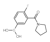 4-Fluoro-3-(pyrrolidine-1-carbonyl)phenylboronic acid - Chemical structure and product image