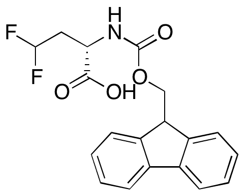 (2S)-2-[[(9H-Fluoren-9-ylmethoxy)carbonyl]amino]-4,4-difluorobutanoic Acid - Chemical structure and product image