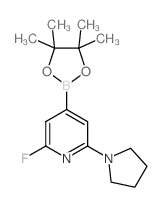 2-Fluoro-6-pyrrolidinopyridine-4-boronic acid pinacol ester - Chemical structure and product image