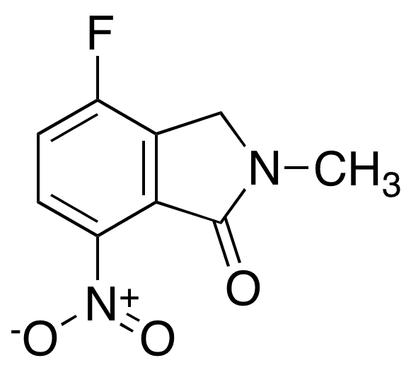 4-Fluoro-2,3-dihydro-2-methyl-7-nitro-1H-isoindol-1-one - Chemical structure and product image