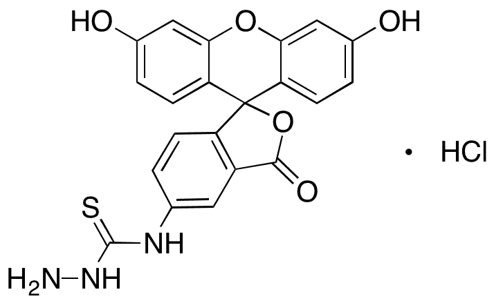 Fluorescein-5-thiosemicarbazide Hydrochloride - Chemical structure and product image