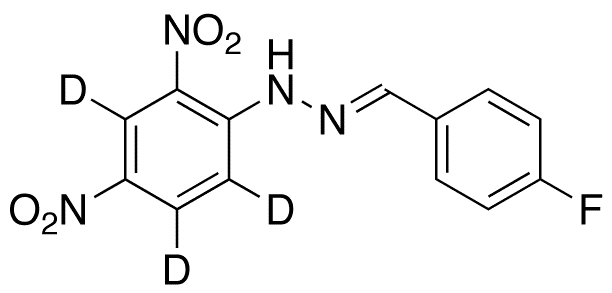 4-Fluorobenzaldehyde 2,4-Dinitrophenylhydrazone-d3 - Chemical structure and product image