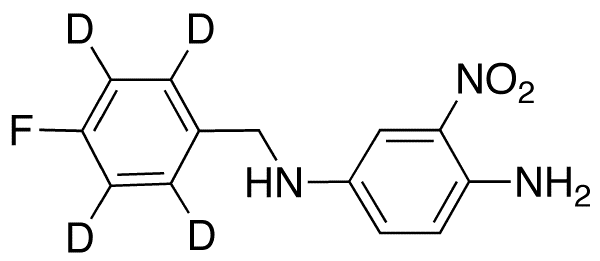 N4-[(4-Fluorophenyl)methyl]-2-nitro-1,4-benzenediamine-d4 - Chemical structure and product image