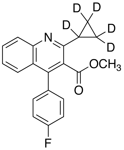 4-(4-Fluorophenyl)-2-cyclopropylquinoline-3-carboxylic-d5 Acid Methyl Ester - Chemical structure and product image