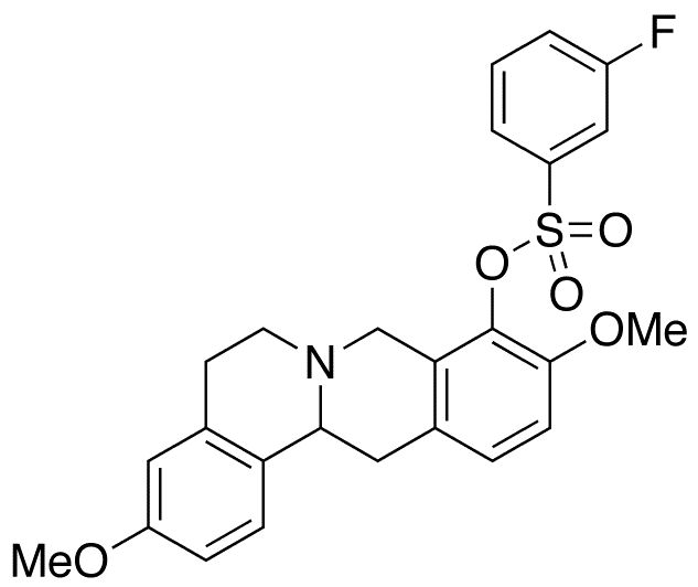 3-Fluorobenzenesulfonic Acid 5,8,13,13a-Tetrahydro-3,10-dimethoxy-6H-dibenzo[a,g]quinolizin-9-yl Ester - Chemical structure and product image