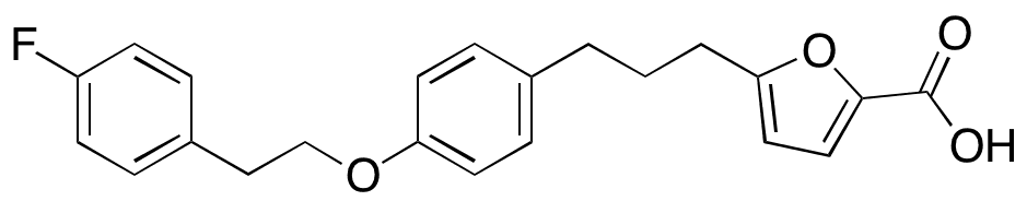 5-[3-[4-[2-(4-Fluorophenyl)ethoxy]phenyl]propyl]-2-furancarboxylic Acid - Chemical structure and product image
